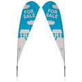 15' Streamline Tear Drop Sail Sign Kit Double-Sided w/Spike Base